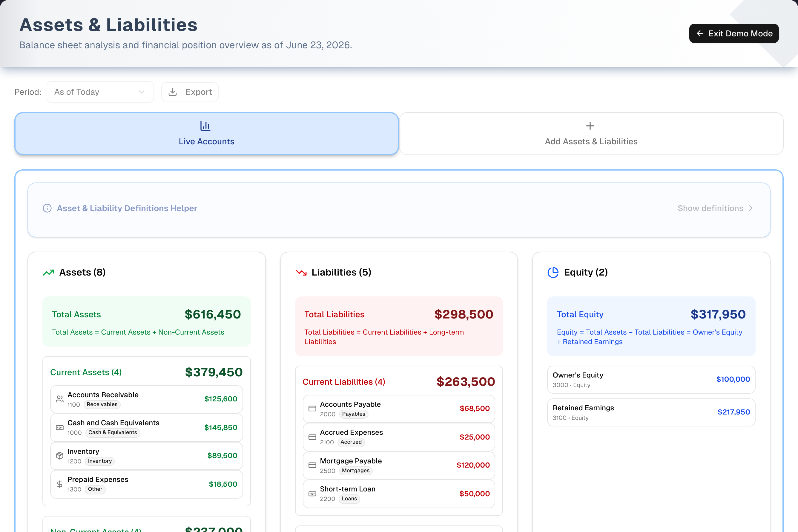 Assets & Liabilities