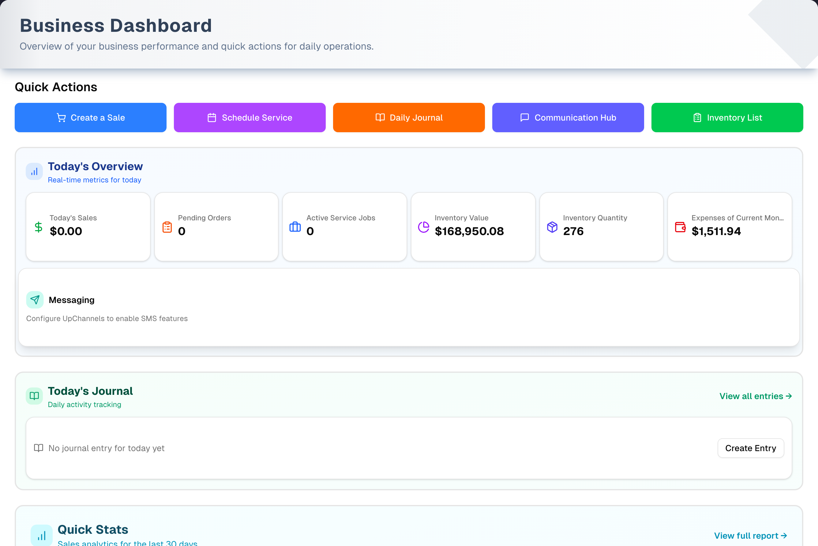Business Dashboard