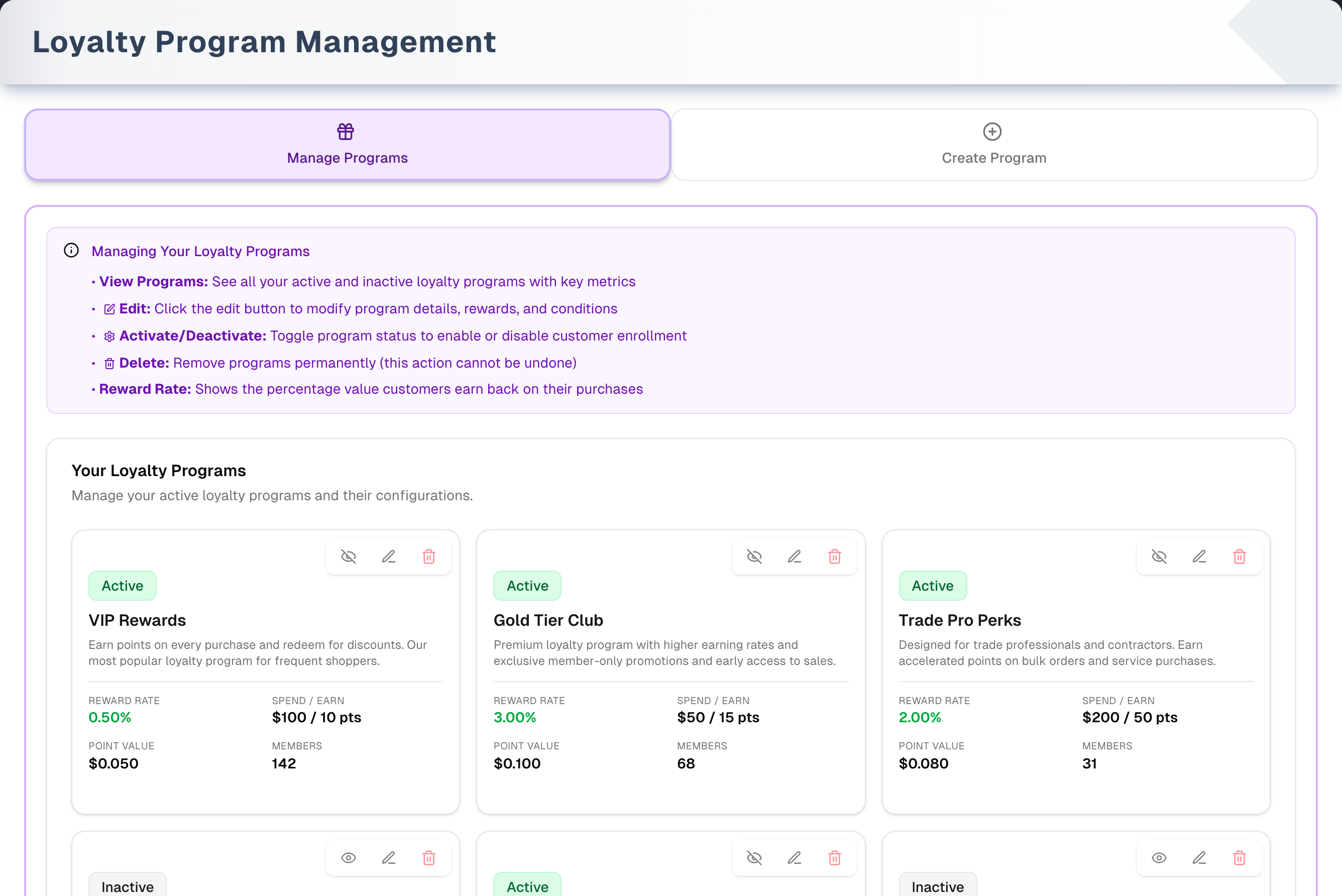 Loyalty Program Management